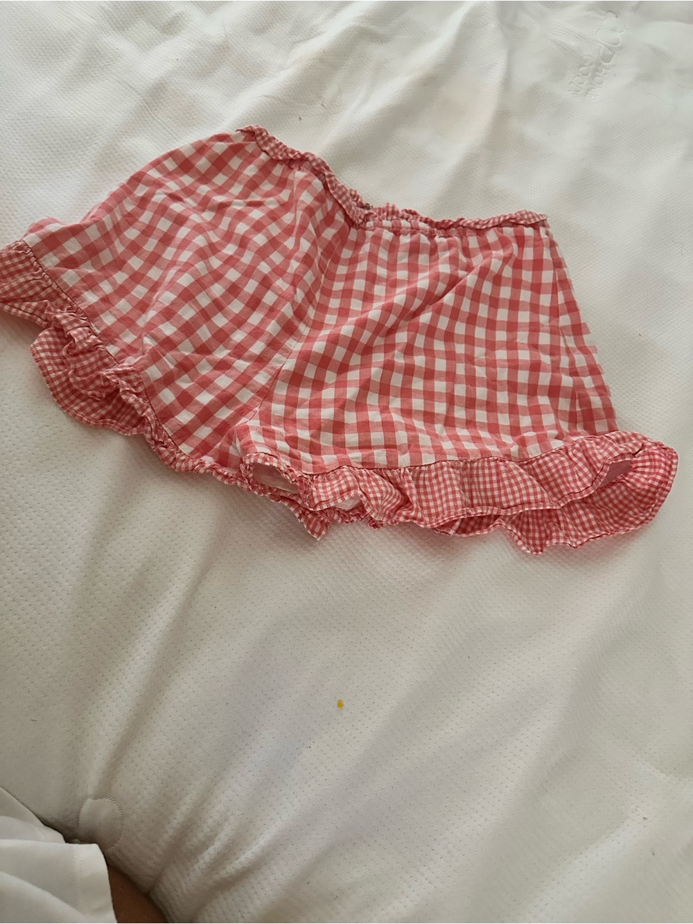 FRIENDS Pink Gingham Ruffle Skort